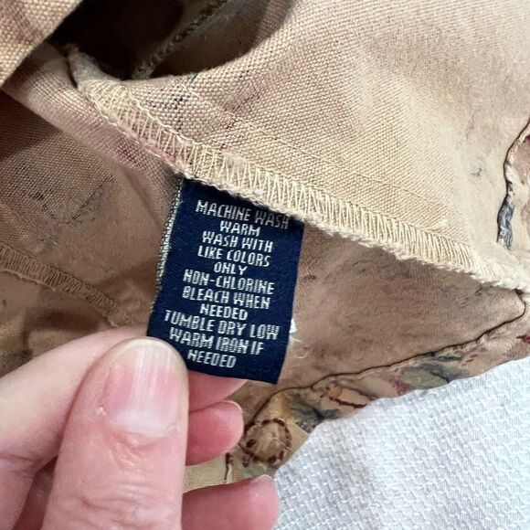 Chaps Women's Boho Floral Print Tan Blazer Jacket - Picture 8 of 9